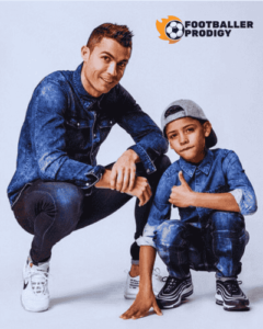 Cristiano Ronaldo Jr with Cristiano Ronaldo