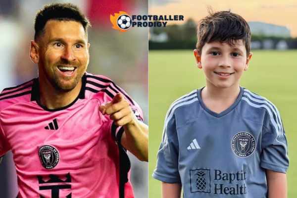 Mateo Messi with Lional Messi